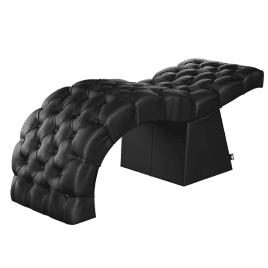 Ergonomische gepolsterte Wimpernliege Schwarz