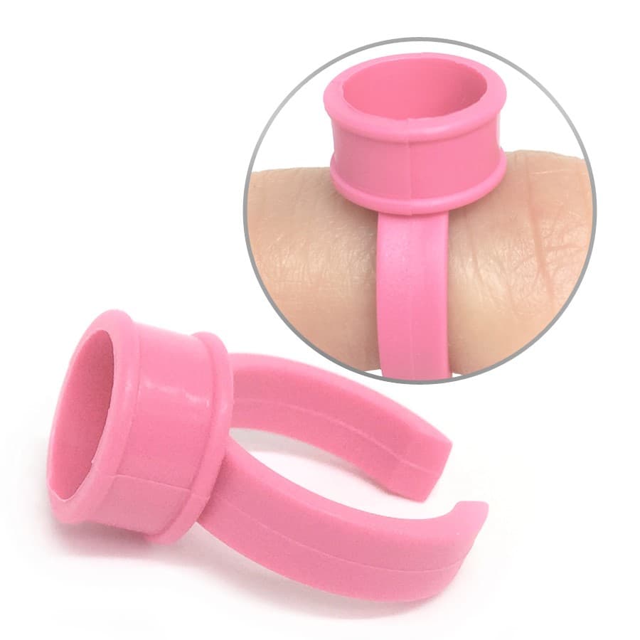 Disposable Pink Pigment Rings - PMU Batoque Ring (10 or 30 pcs)