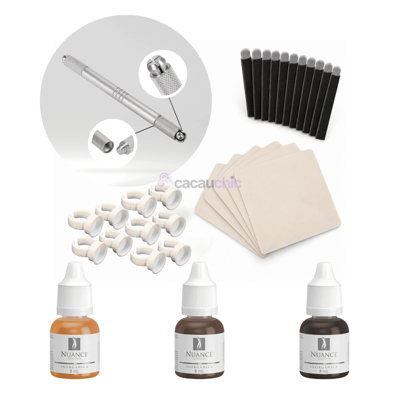 Kit Micropigmentación de Barba Nuance - 3 Pigmentos + Accesorios