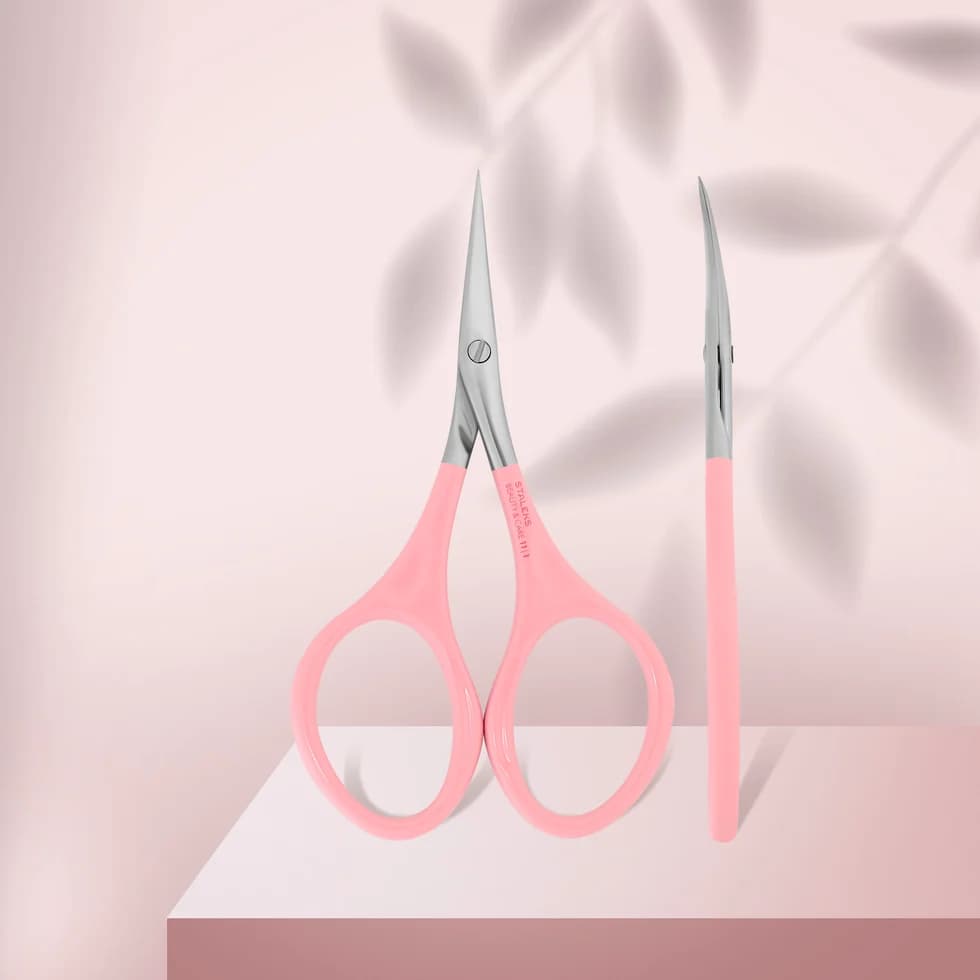 Tesoura de Cutículas Rosa STALEKS BEAUTY & CARE 11 Tipo 1