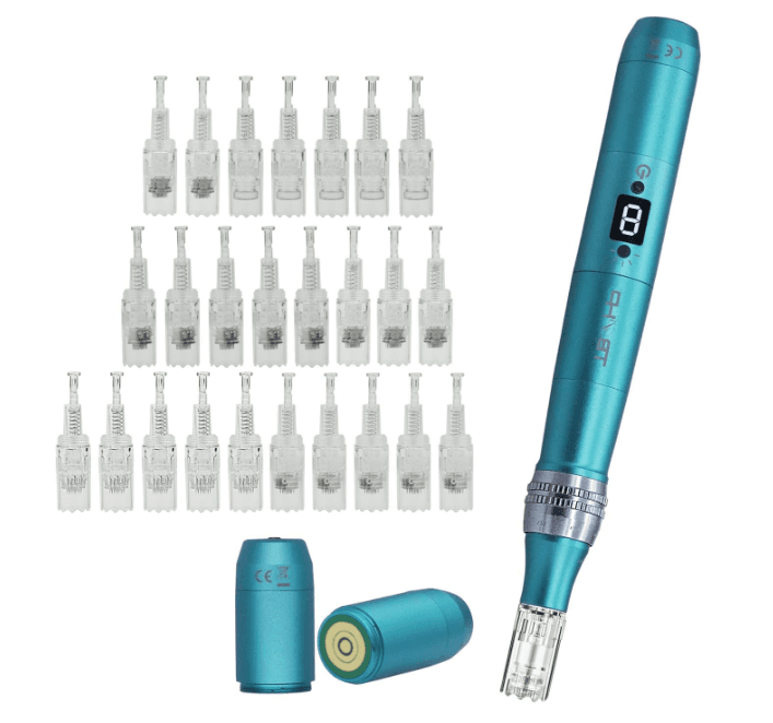 Kit DermaPen Blue Ohne Kabel + 25 Kartuschen + 2 Batterien