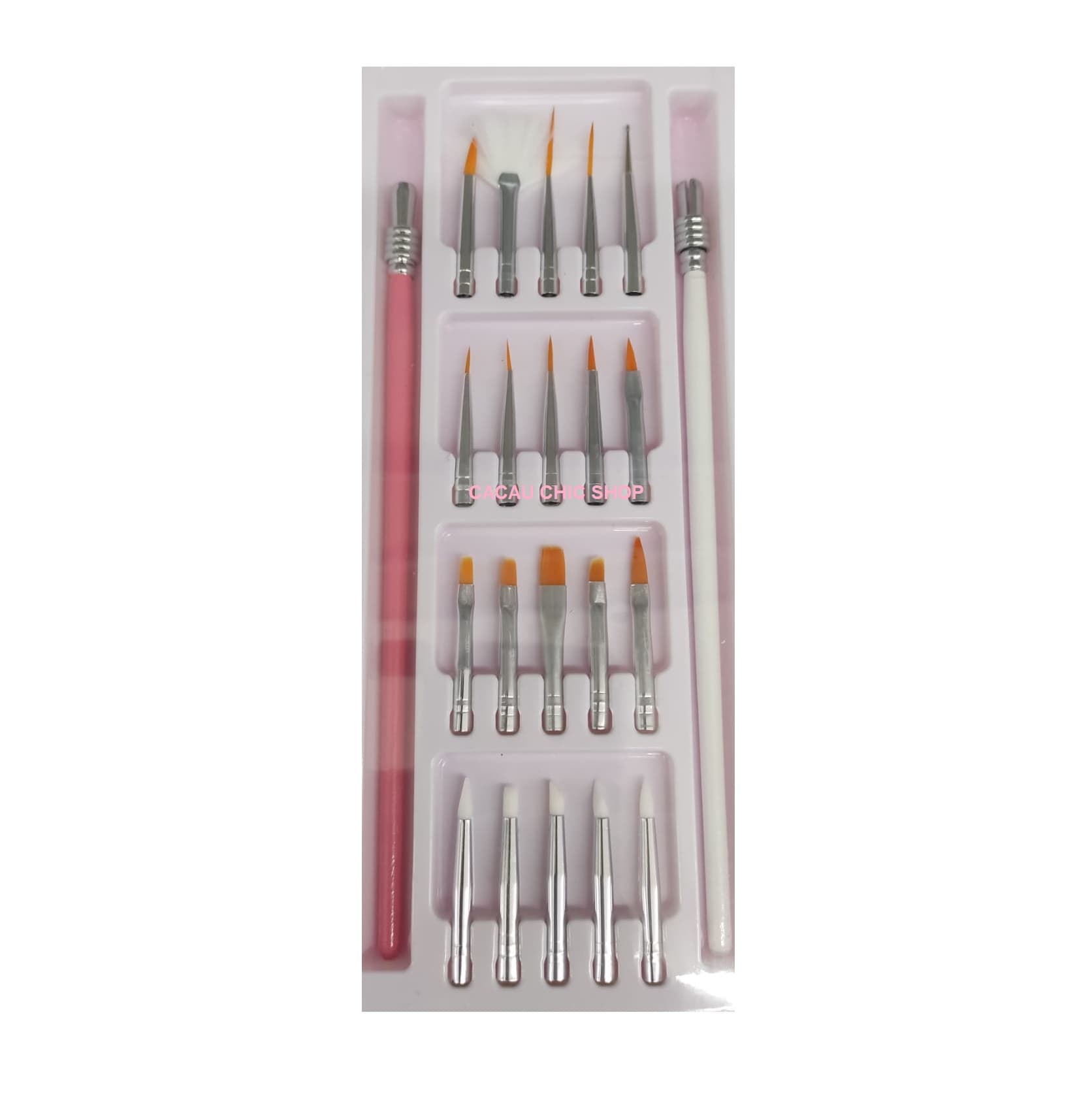 Ensemble de Pinceaux Nail Art 22 Pièces - 1