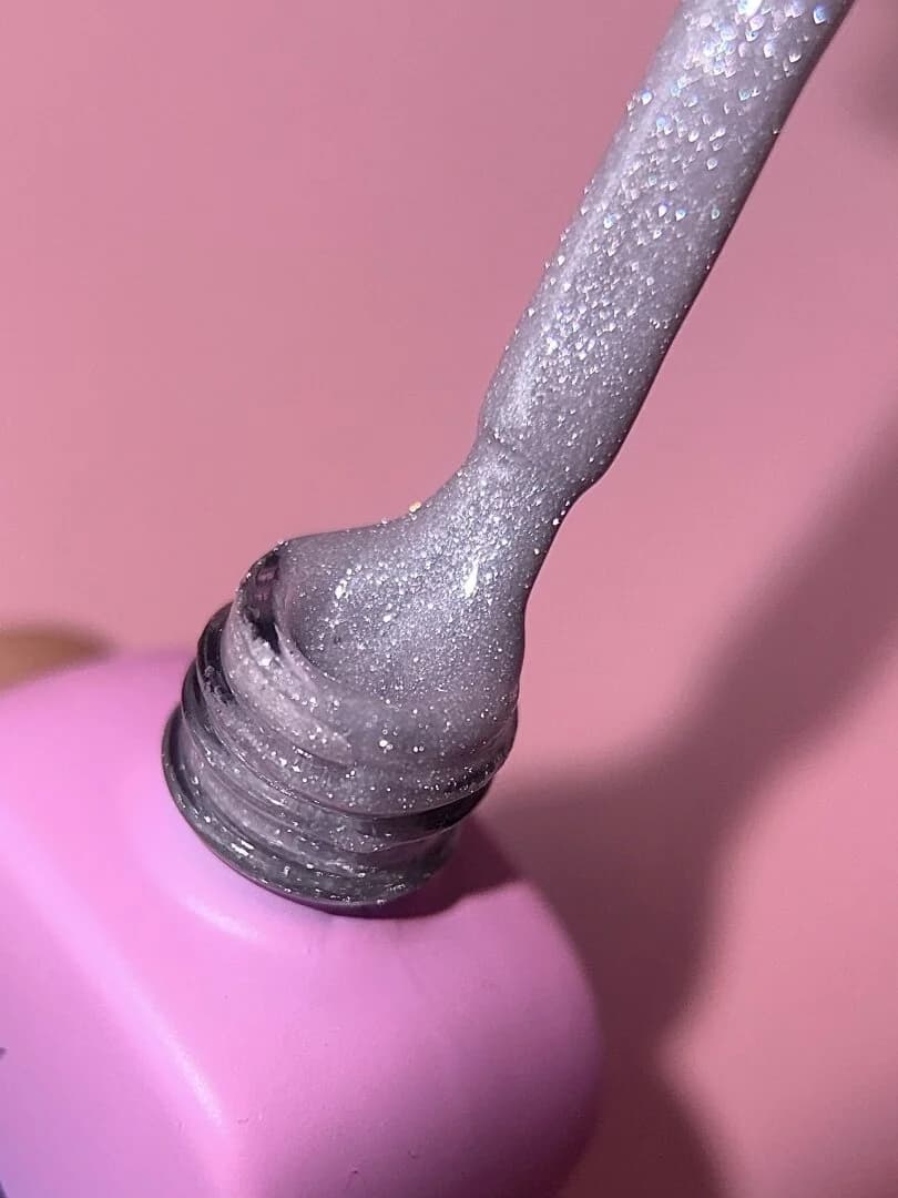 Lurex Base Nº5 – Lilac-Pink Glitter Camouflage Base – 13 ml LUNAmoon - 5
