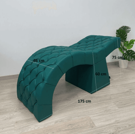 Ergonomische gepolsterte Wimpernliege Schwarz - 6