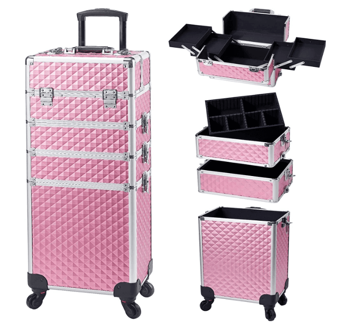 🌸 Professionelle 4-in-1 Kosmetiktrolley Madrid