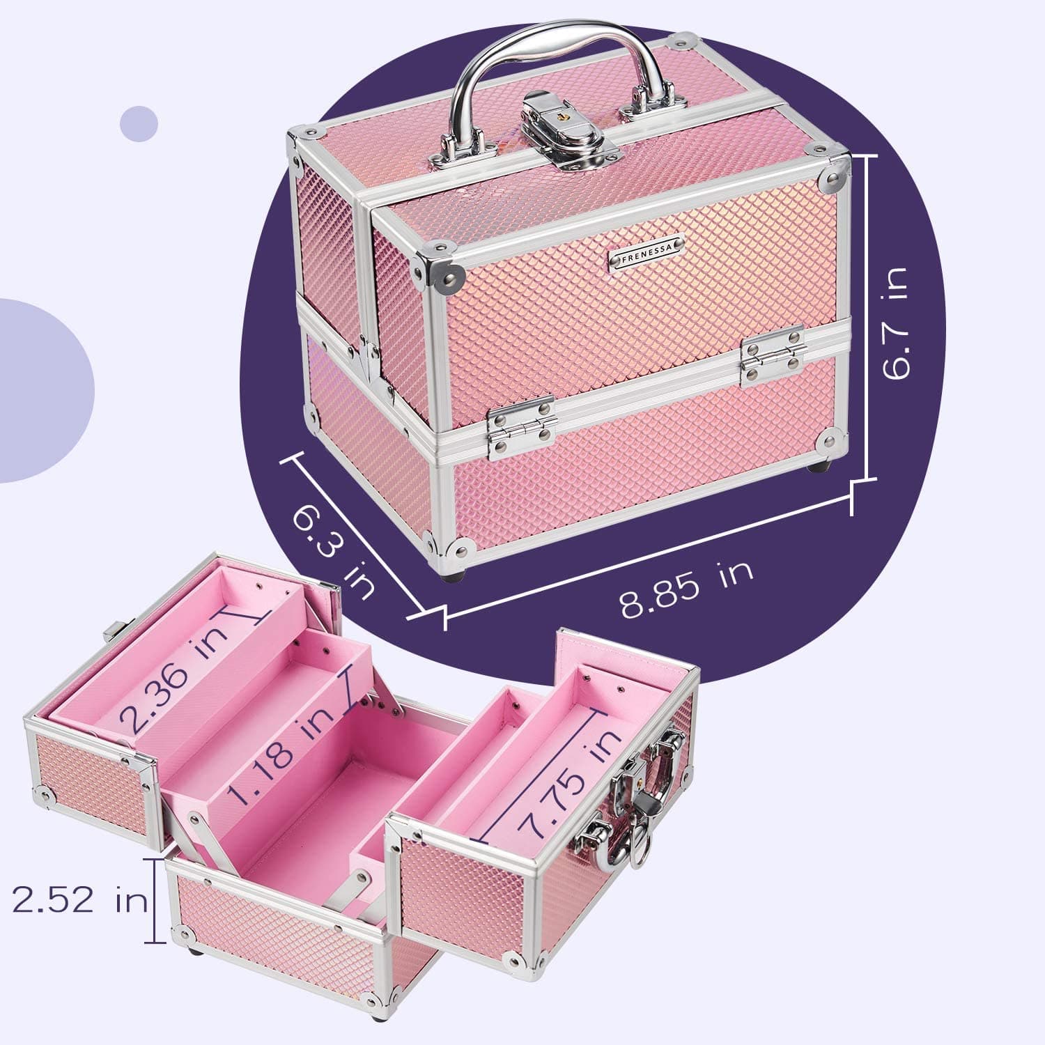 Professional Makeup Cosmetic Bag Mermaid - 3