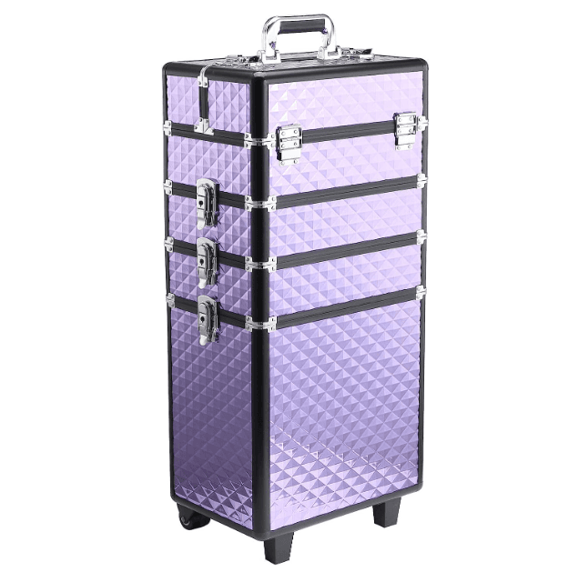 Professioneller Kosmetiktrolley 4 in 1 Lila