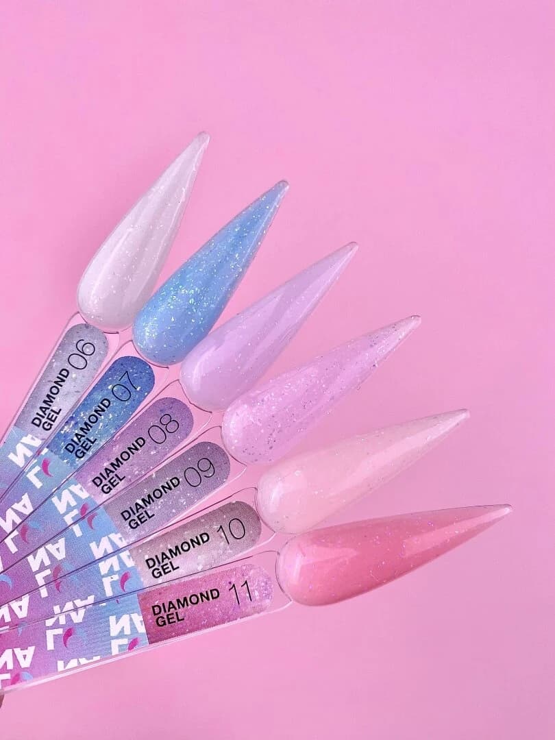 Diamond Gel Nº11 – Gel Konstruktion Rosa Glitter Holografisch – 15 ml LUNAmoon - 4