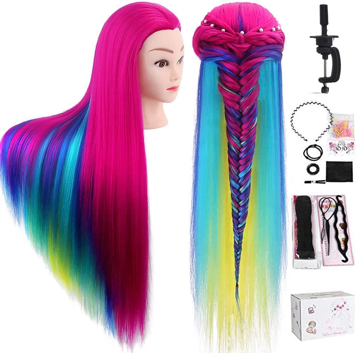 Colored Mannequin Head 80cm Synthetic - 1