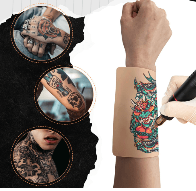 Praktische Tattoo-Synthetikhaut | Mikropigmentierung | Microblading | Doppelseitig - 4