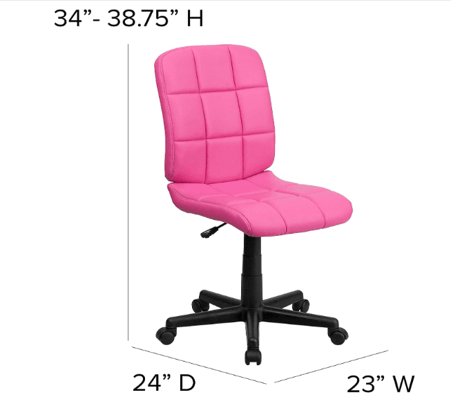 🌸 Padded Swivel Chair Pink - 2