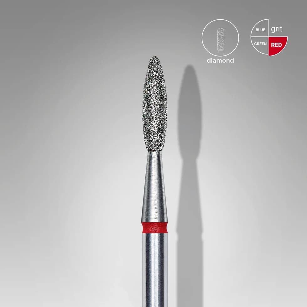 Broca de Diamante STALEKS EXPERT — Chama Vermelha, Ø 2,1 mm, Parte Ativa 8 mm