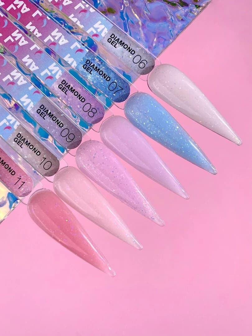 Diamond Gel Nº11 – Gel Konstruktion Rosa Glitter Holografisch – 15 ml LUNAmoon - 5