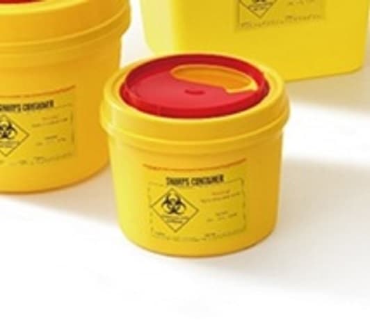 Conteneur à Déchets pour Aiguilles Usagées 1L Rond - 3