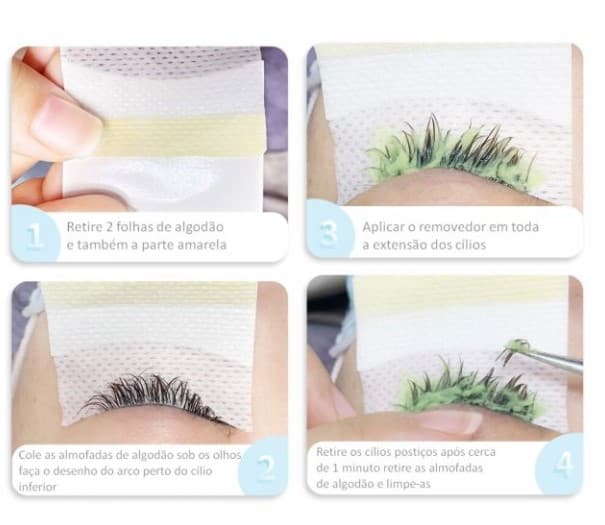 Cotton Pads for Eyelash Removal - 3