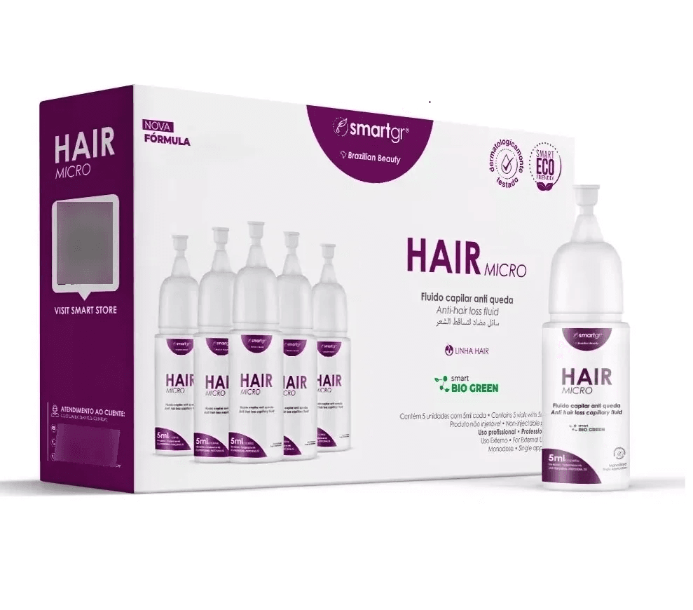 Kit 5 Ativos de Terapia Capilar – Hair Micro Smart GR (5 × 5 ml) - 1