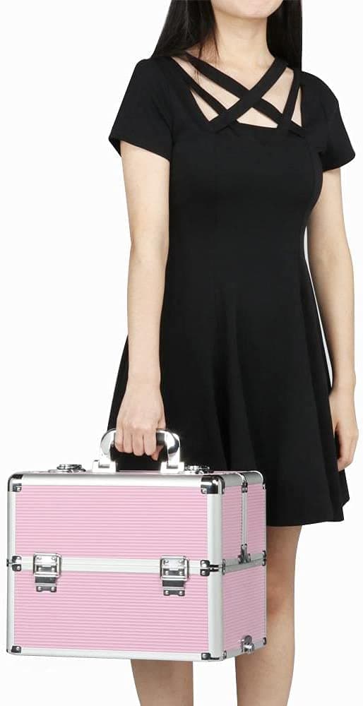 🌸 Professional XXL Trolley Bag Expandable 4 in 1 Pink - 4