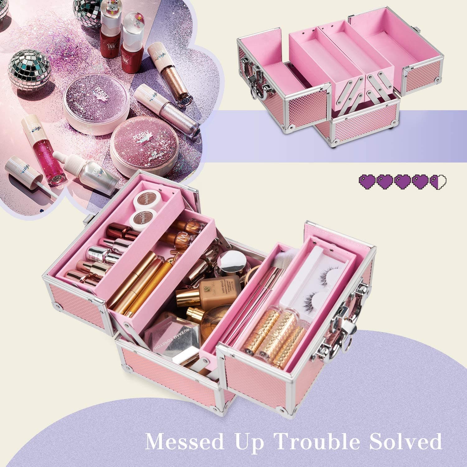 Professional Makeup Cosmetic Bag Mermaid - 4