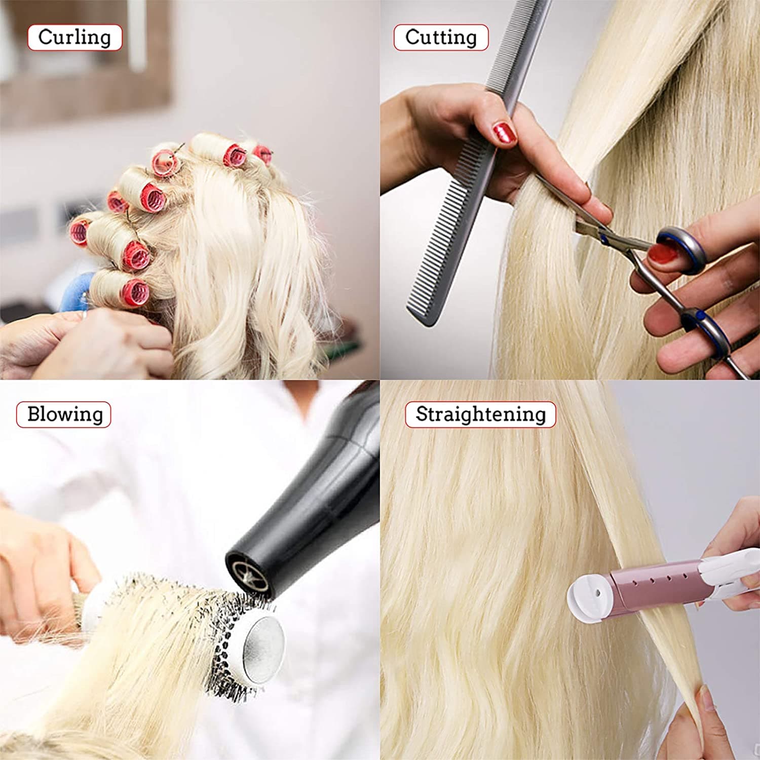 Mannequin Head 60cm with 70% Real Hair with Table Stand + Accessories - 3