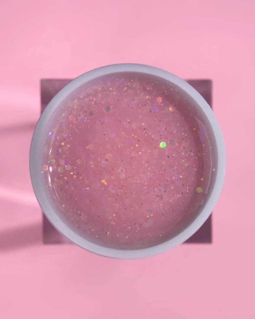 Diamond Gel Nº2 – Gel Konstruktion Rosa Pastell Glitter – 15 ml LUNAmoon - 3