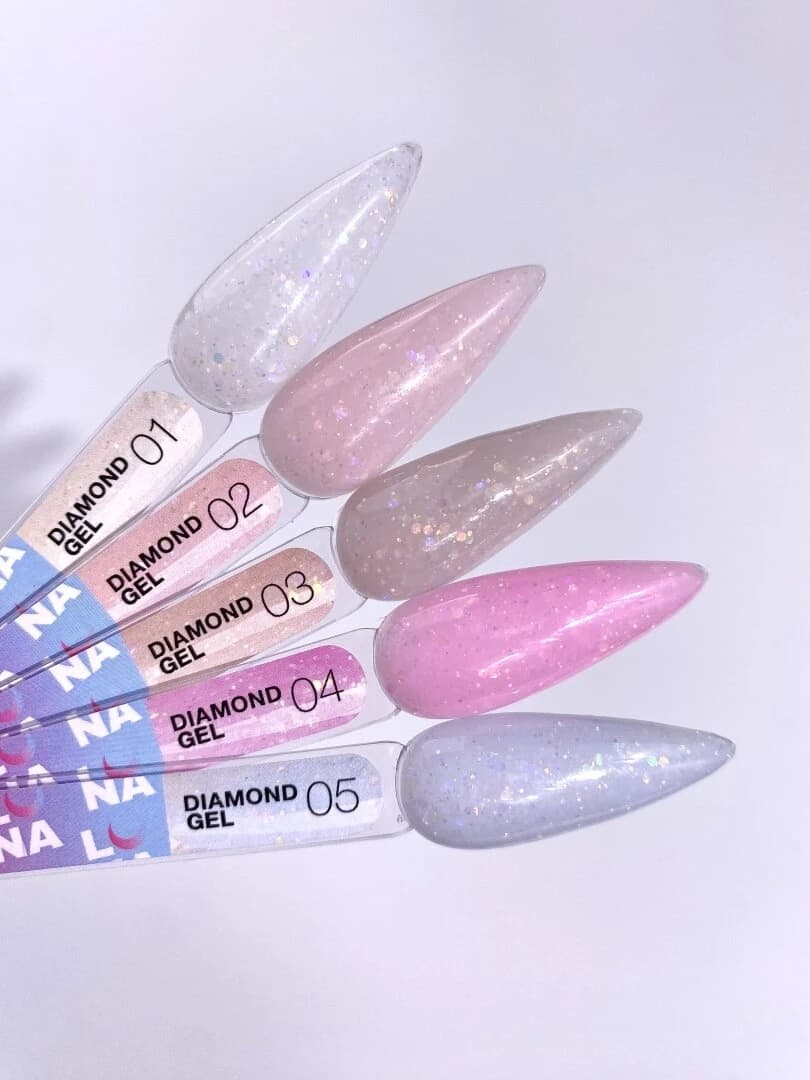 Diamond Gel Nº3 – Gel de Construcción Beige Glitter – 15 ml LUNAmoon - 6