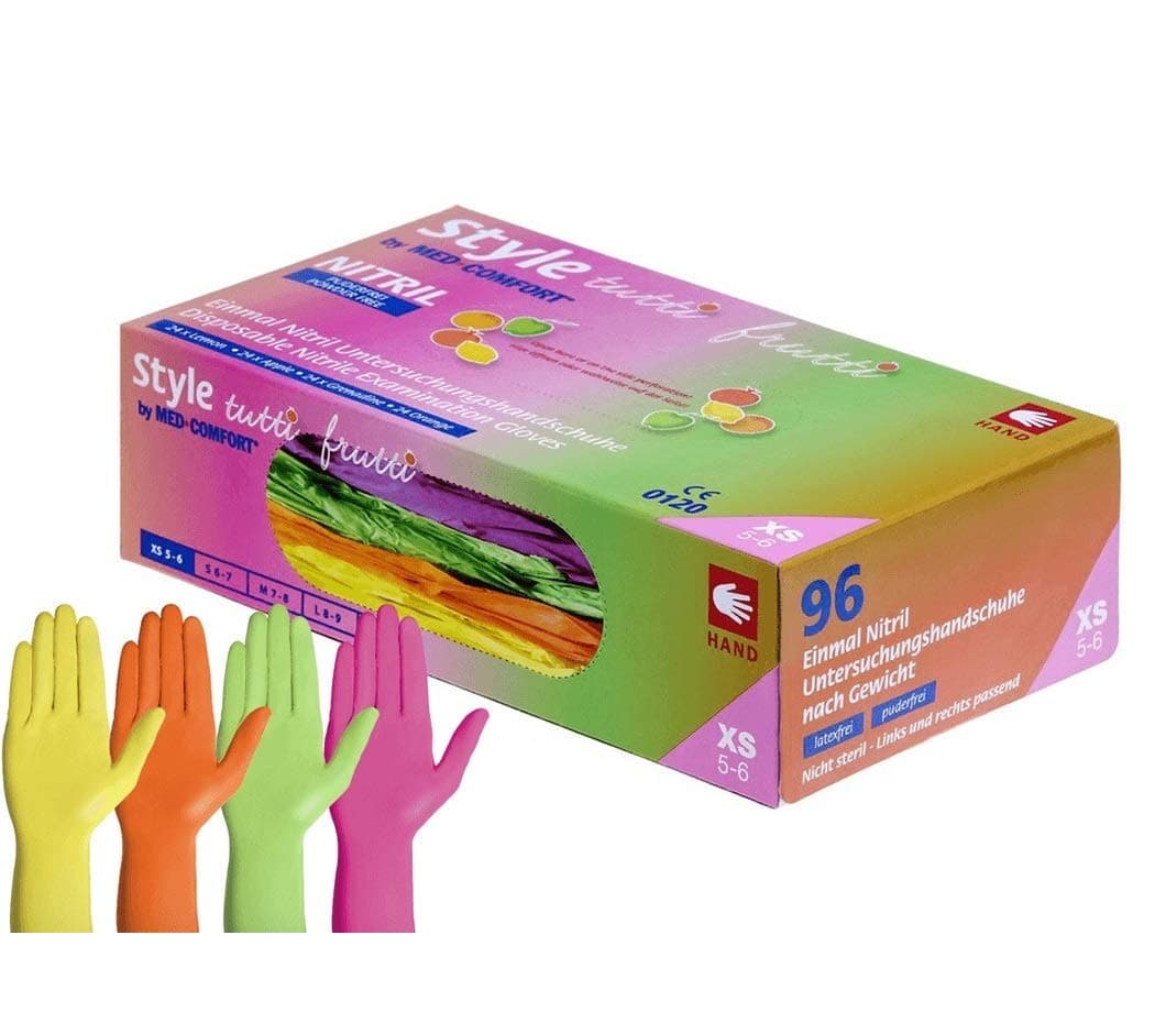 Luvas Coloridas Nitrilo 96und S, M - 1