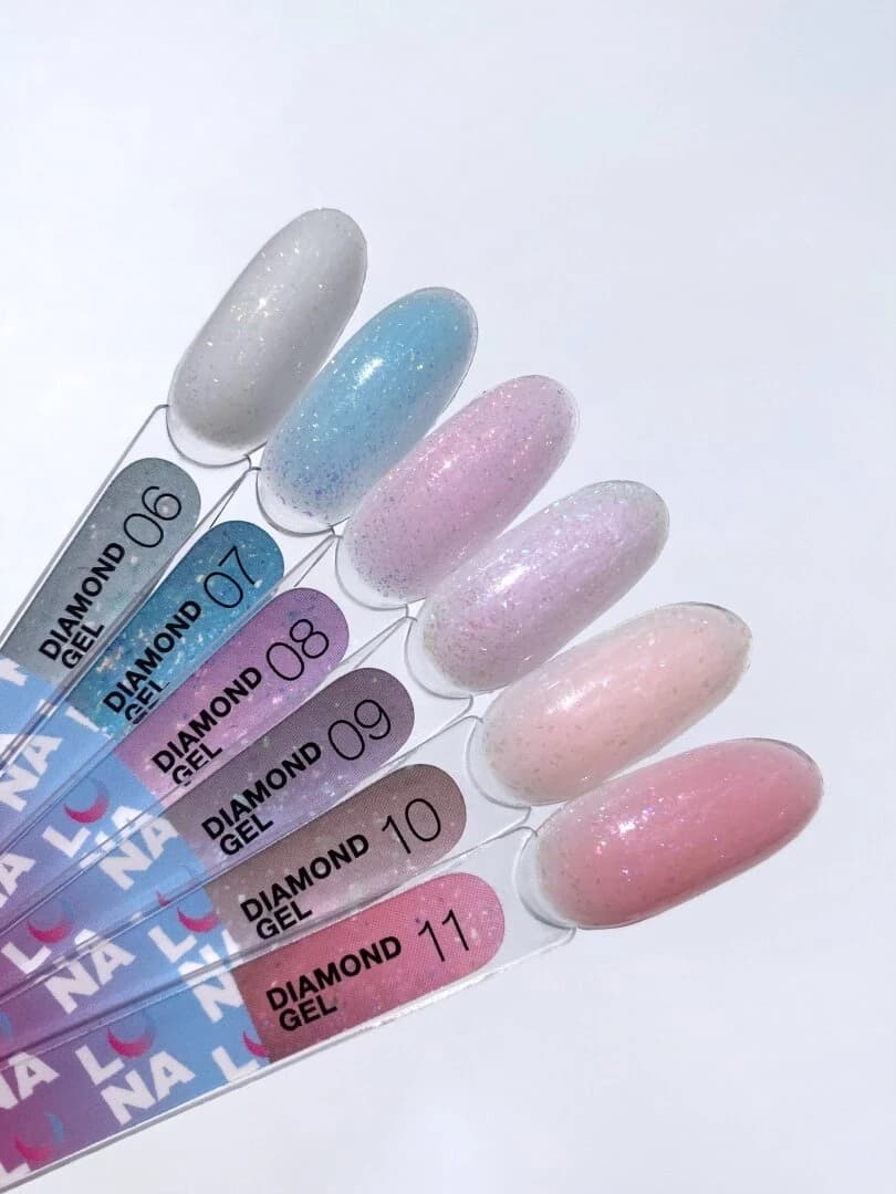 Diamond Gel Nº11 – Gel Konstruktion Rosa Glitter Holografisch – 15 ml LUNAmoon - 6
