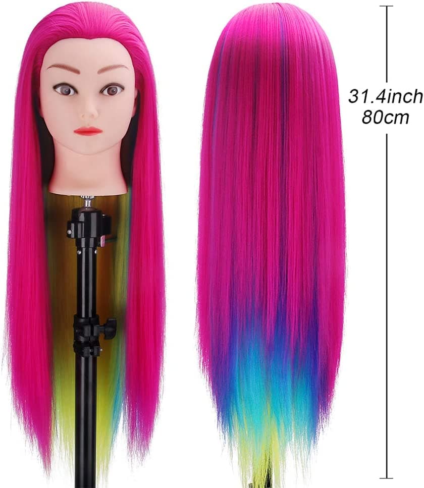 Colored Mannequin Head 80cm Synthetic - 2