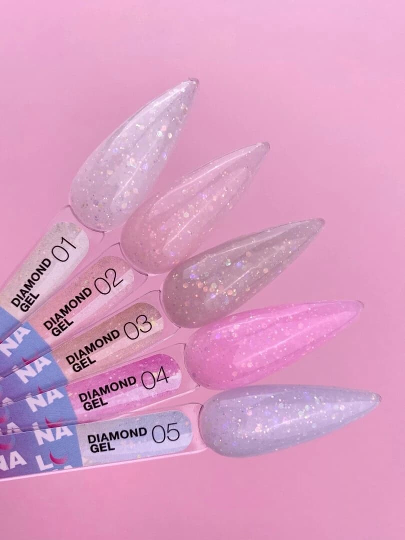 Diamond Gel Nº3 – Gel de Construcción Beige Glitter – 15 ml LUNAmoon - 4