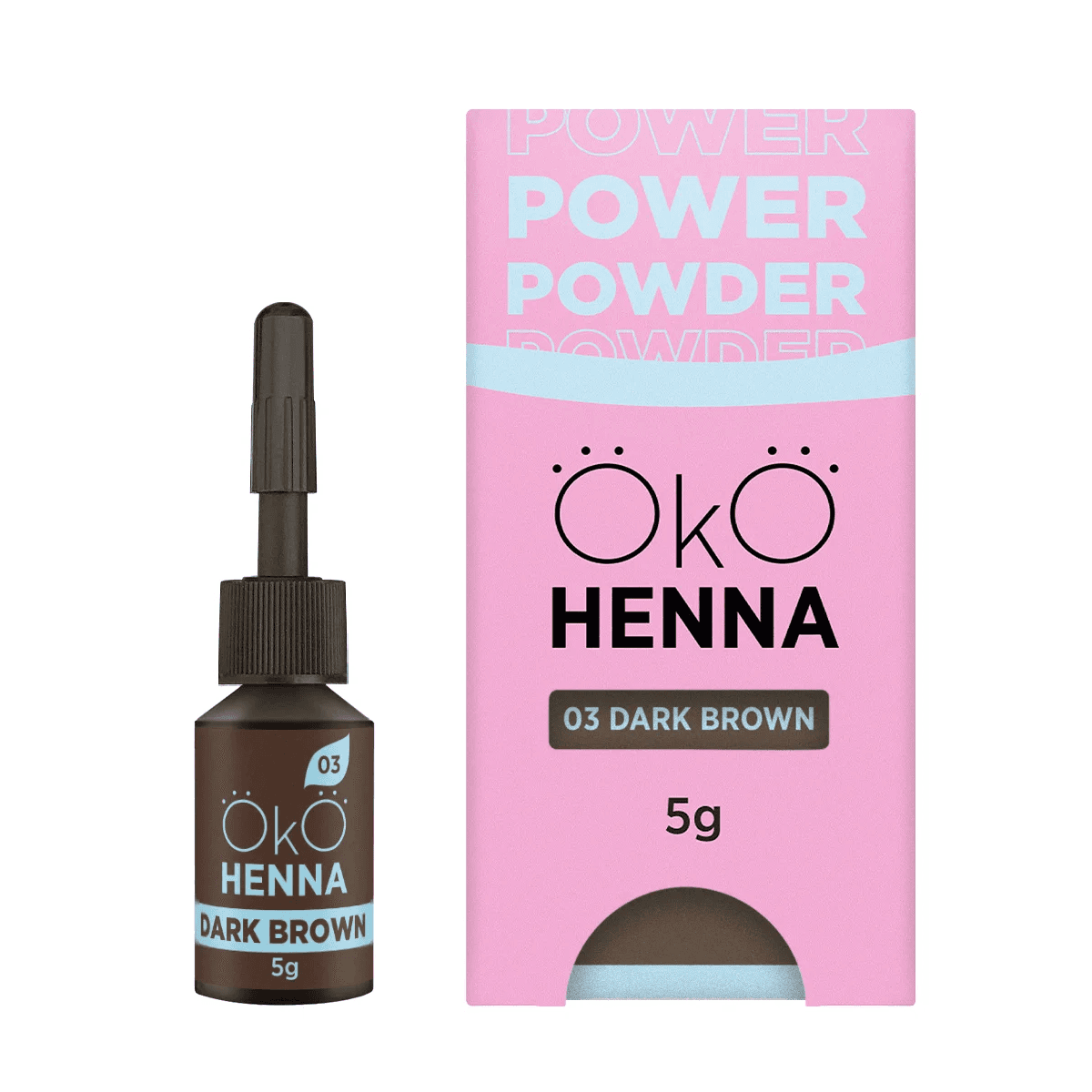 Henna Augenbrauen OKO Power Powder Dunkelbraun 5g