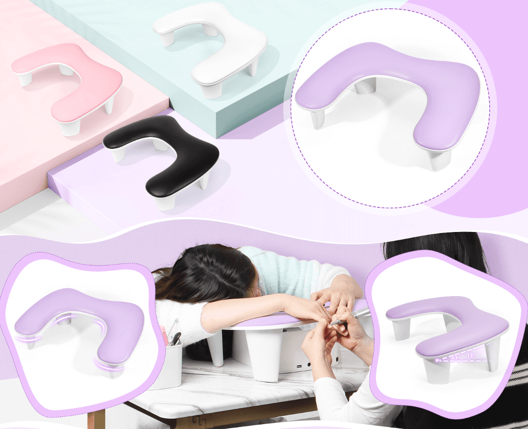 Apoyo de Brazos para Uñas en Piel Sintética – Formato U - 5