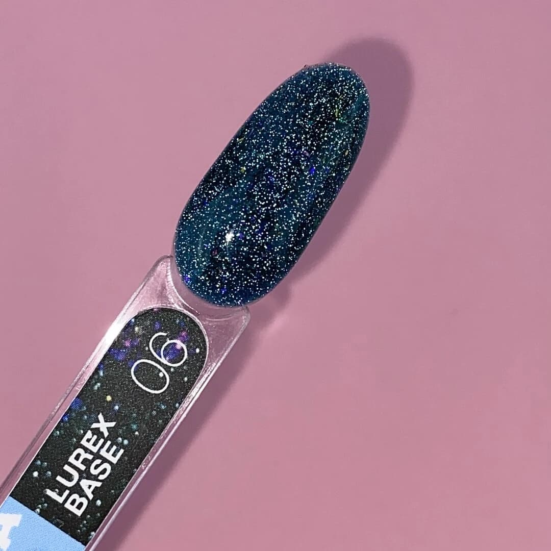 Lurex Base Nr. 6 – Reflektierende Schwarz-Grün Glitterbasis – 13 ml LUNAmoon - 3