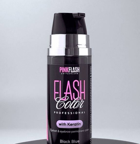 Pink Flash 2 in 1 – Keratin-Färbung Schwarz + Oxidationsmittel für Wimpern und Augenbrauen