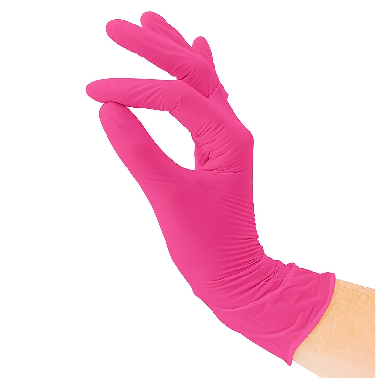 Luvas Rosa Nitrilo 100und
