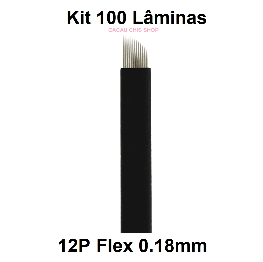 Kit 100 Cuchillas 12P Flex 0.18mm