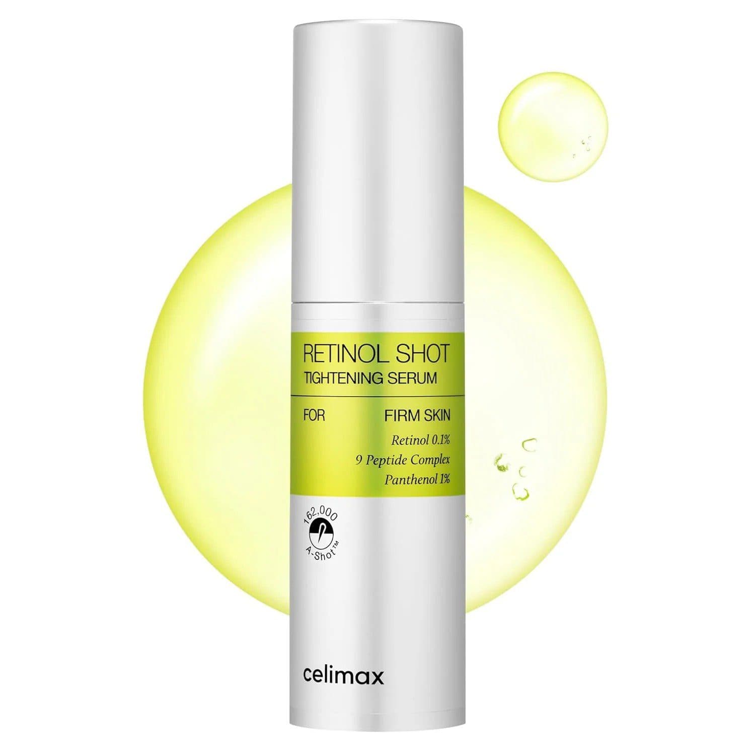 Celimax The Vita A Retinol Shot Tightening Serum — Sérum 30 ml, embalagem do produto