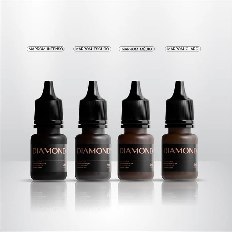 Kit 4 Pigmentos Linha Sobrancelhas Diamond - PRÉ-VENDA
