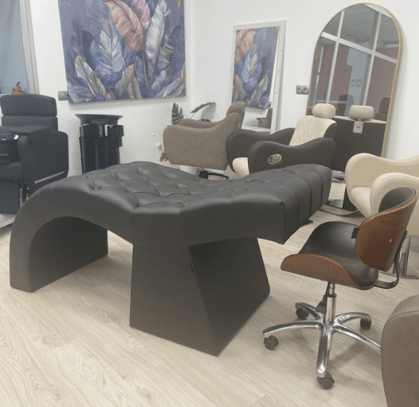Ergonomische gepolsterte Wimpernliege Schwarz - 4