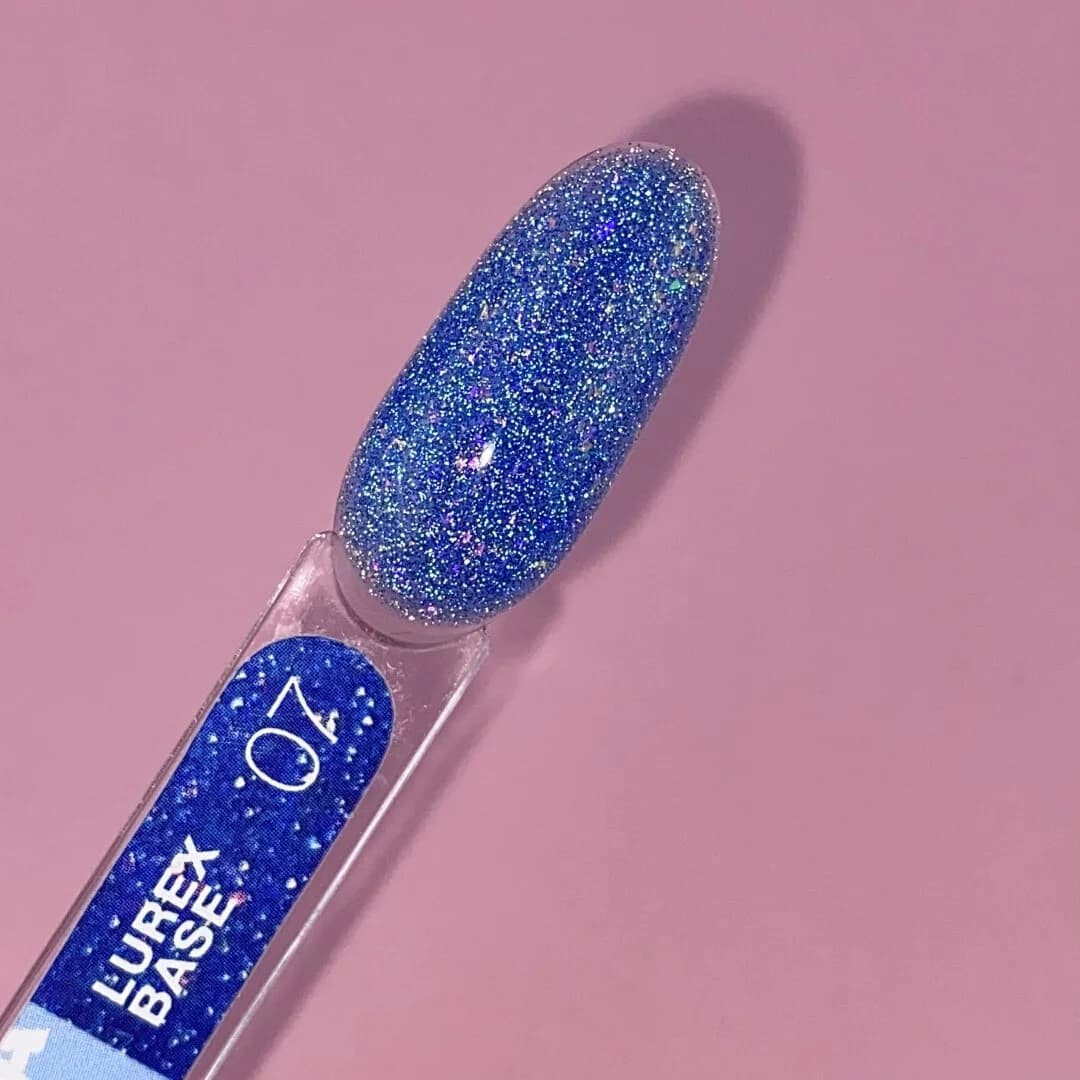 Lurex Base Nº7 – Base Camuflaje Reflectante Azul-Claro Glitter – 13 ml LUNAmoon - 3