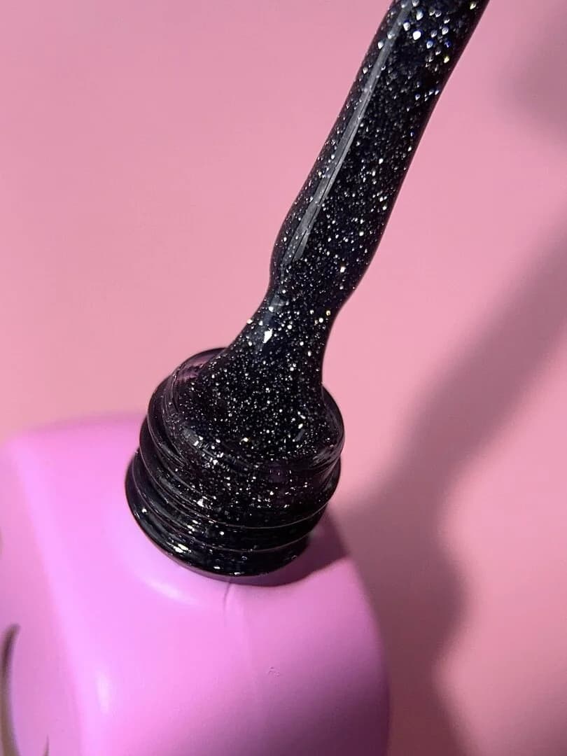 Lurex Base Nº1 – Black Glitter Camouflage Base – 13 ml LUNAmoon - 5