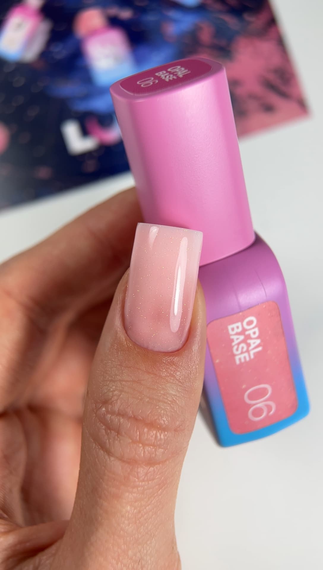 Opal Base Nº6 – Pêssego Glitter – 13 ml LUNAmoon - 3