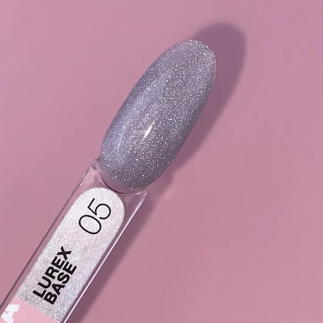 Lurex Base Nº5 – Lilac-Pink Glitter Camouflage Base – 13 ml LUNAmoon - 3