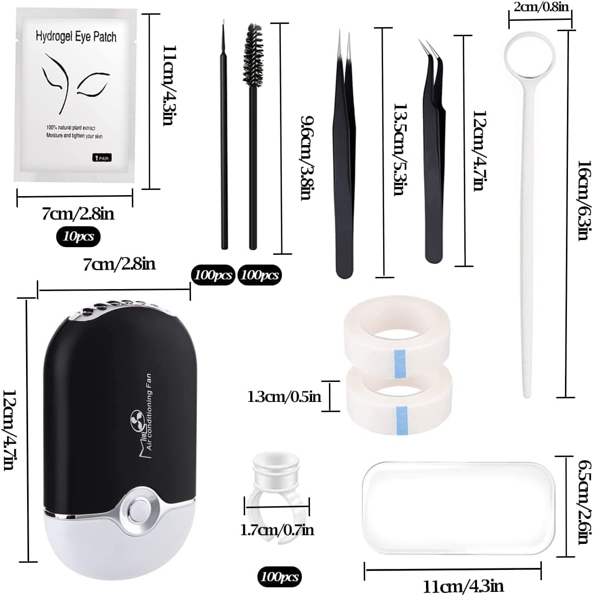 Pink or Black Eyelash Extension Kit with Various Accessories🌸 - 3