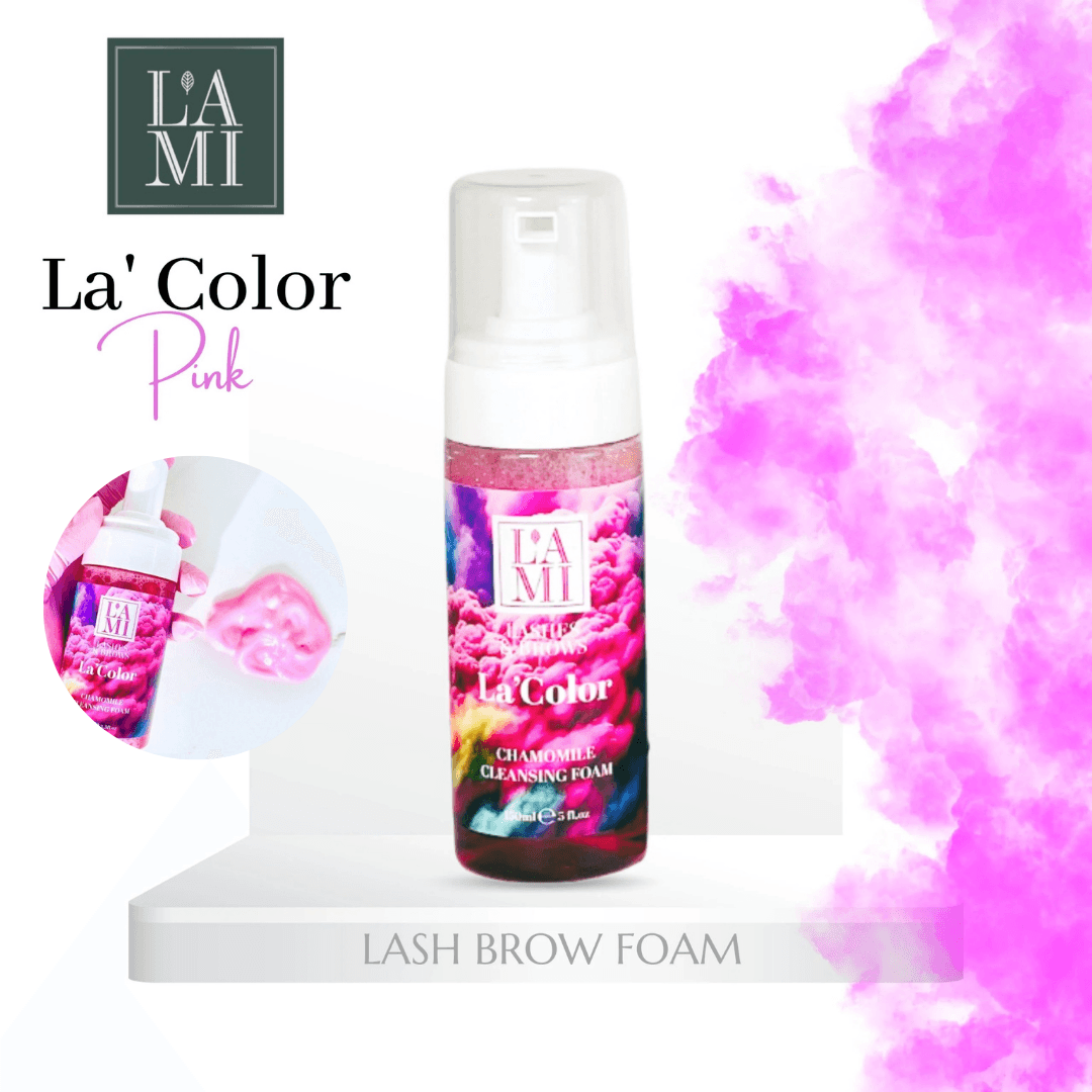 Lami Lashes La'Color - Espuma de Limpieza Cejas y Pestañas Rosa