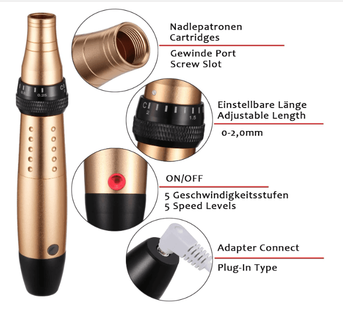 Kit DermaPen Profesional Facial y Cuero Cabelludo | Oro | Plata - 4