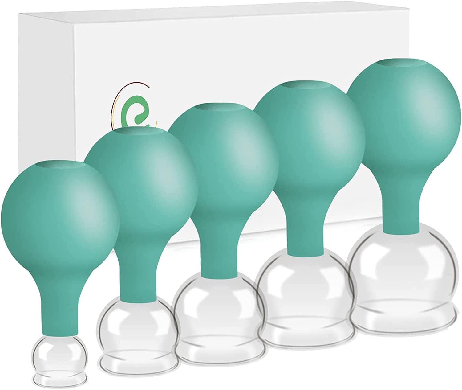 Glas-Saugglocken-Set für Schröpfen 5 Stück - 1