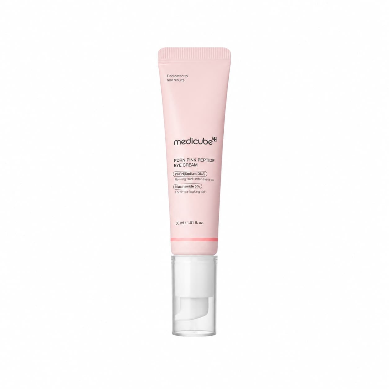 Medicube PDRN Pink Peptide Eye Cream — Contorno de Olhos 30 ml, embalagem do produto
