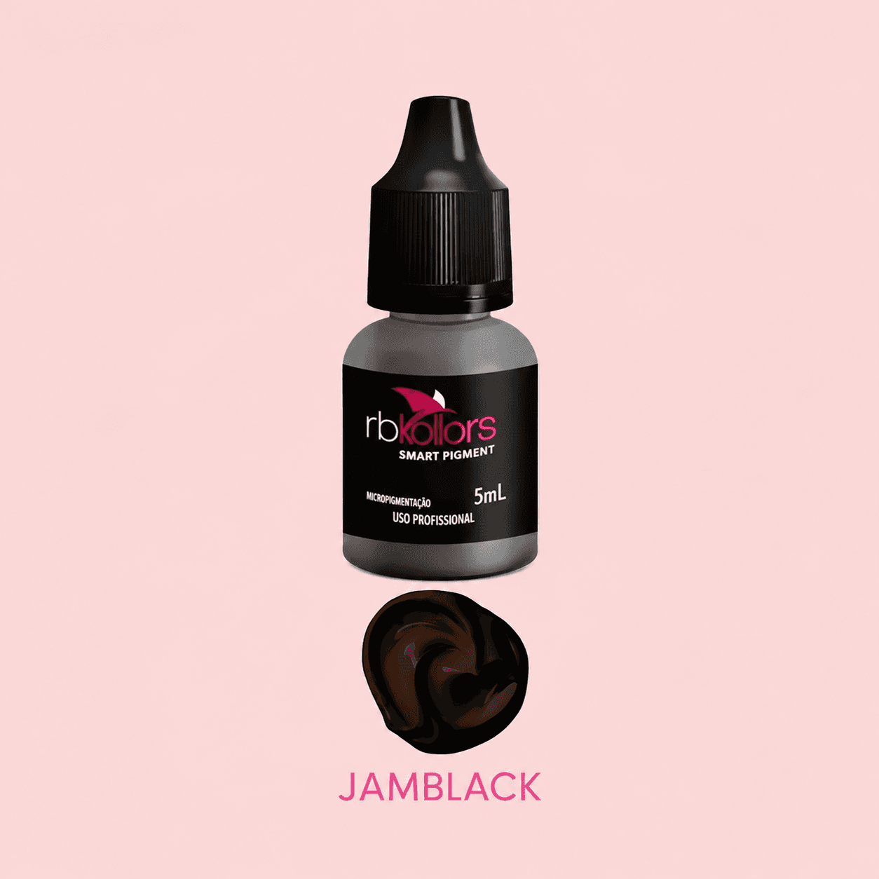 Pigmento Jamblack RBKollors 5 ml com amostra de cor