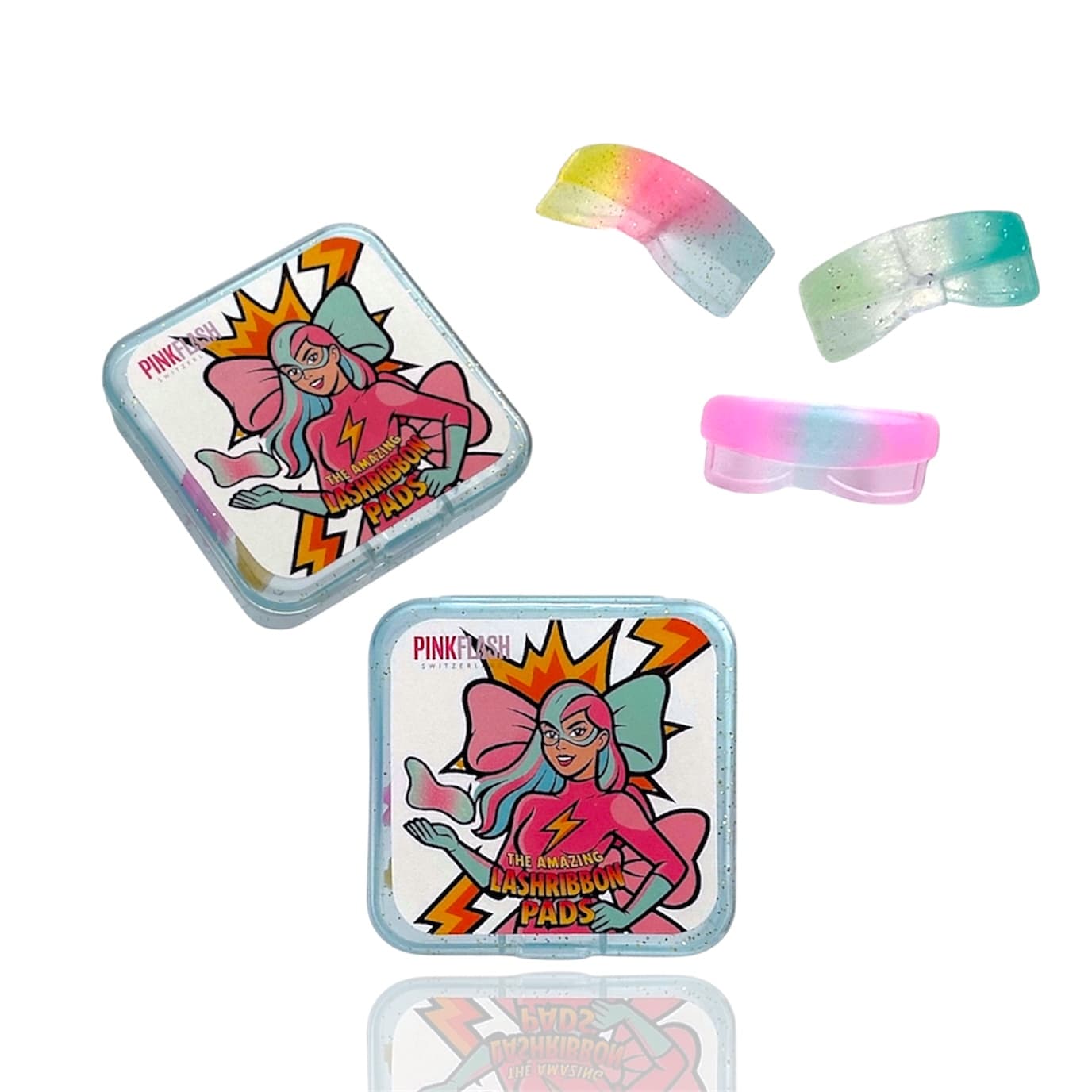 Pink Flash Lashribbon – moldes planos de silicone para lifting coreano, seis tamanhos