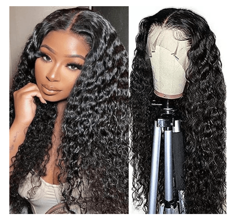 Perruque Cheveux Humains Brésiliens Vierge 66cm 150% Densité - Noir